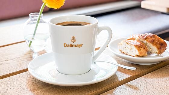 Tasse à café Dallmayr avec biscuits